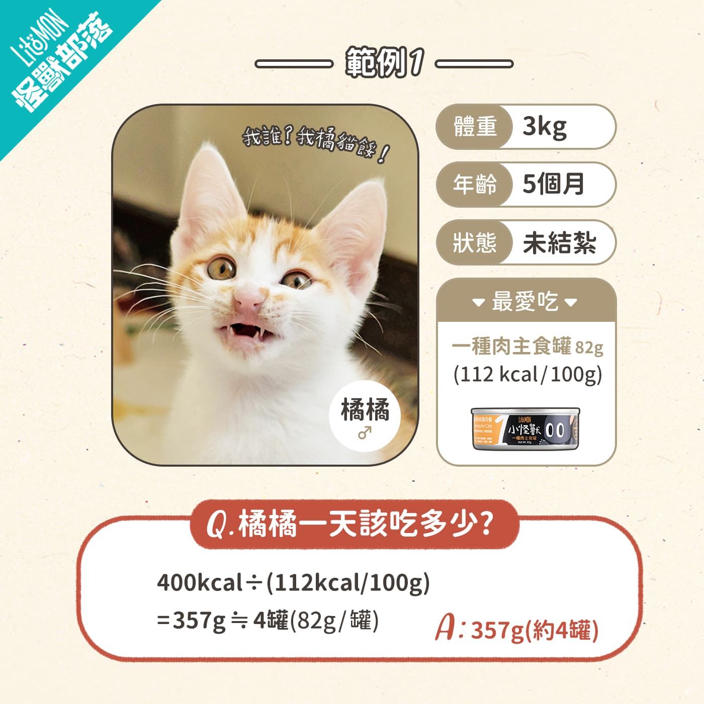 貓咪食量